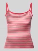 Tommy Jeans Slim Fit Trägertop aus Baumwoll-Mix in Rot, Größe L