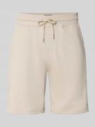 BOSS Sweatshorts mit Tunnelzug aus reiner Baumwolle in Beige, Größe L