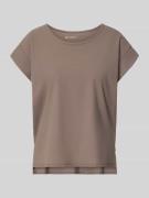 Raffaello Rossi T-Shirt mit Rundhalsausschnitt in Taupe, Größe 34