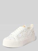 Buffalo Sneaker mit Stitchings Modell 'MADISON LOW BLOOM' in Weiss, Gr...