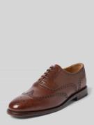 Henry Stevens Derby aus Leder mit Schnürung Modell 'Winston' in Dunkel...