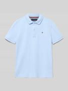 Tommy Hilfiger Teens Poloshirt aus reiner Baumwolle in Bleu, Größe 128
