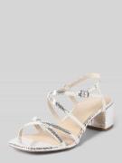 Tamaris Sandaletten mit Dornschließe in Silber, Größe 37