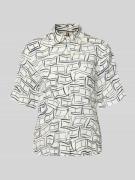 Tommy Hilfiger Loose Fit Leinenbluse mit Brusttasche in Ecru, Größe L