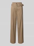 Marc O'Polo Regular Fit Weite Hose mit integriertem Gürtel in Sand, Gr...