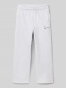 KARL KANI Straight Fit Sweatpants mit Logo-Print in Mittelgrau Melange...