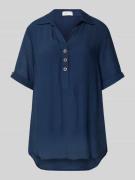 Apricot Relaxed Fit Bluse aus Viskose-Mix mit Umlegekragen in Marine, ...