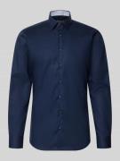 ETERNA Slim Fit Business-Hemd aus Baumwolle mit Kentkragen in Marine, ...