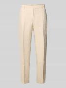 BOSS Tapered Anzughose aus reinem Leinen Modell 'H-PERIN' in Beige, Gr...