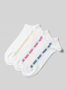 HUGO Sneaker-Socken aus Baumwoll-Mix Modell '3P AS SIDE TAPE CC' in We...