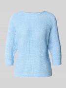 FREE/QUENT Strickpullover mit 3/4-Arm Modell 'Tapper' in Hellblau, Grö...
