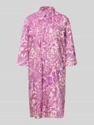 WHITE LABEL Knielanges Hemdblusenkleid mit Brusttasche in Lila, Größe ...