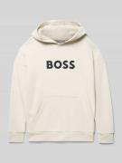 Boss Regular Fit Hoodie aus Baumwoll-Mix Modell 'IVORY' in Ecru, Größe...