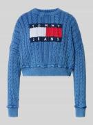 Tommy Jeans Regular Fit Pullover aus reiner Baumwolle in Blau, Größe L