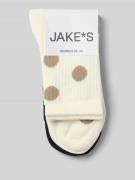 Jake*s Casual Socken im Allover-Look im 2er-Pack in Offwhite, Größe 35...