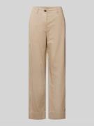 Marc O'Polo Tapered Chino aus Baumwoll-Lyocell-Leinen-Mix in Beige, Gr...