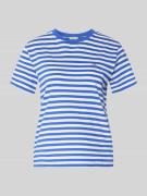 Gant T-Shirt mit Rundhalsausschnitt und Label-Stitching in Royal, Größ...