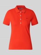 Gant Slim Fit Poloshirt mit Label-Stitching in Hellrot, Größe L