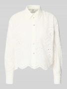 Only Regular Fit Hemdbluse aus reiner Baumwolle Modell 'VALAIS' in Off...