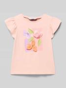 Mayoral T-Shirt mit Motiv-Print und Pailletten in Hellrosa, Größe 104