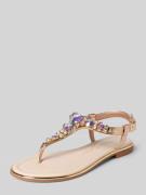 Buffalo Zehentrenner mit Ziersteinbesatz Modell 'KIRA ICE' in Rose Gol...