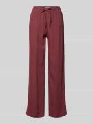 Only Wide Leg Leinenhose mit elastischem Bund Modell 'GOA' in Mittelbr...