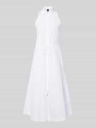 BOSS Blusenkleid aus Baumwolle mit Tunnelzug in Weiss, Größe 32