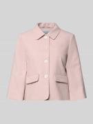 More & More Regular Fit Blazer aus Viskose-Mix mit Pattentaschen in Ro...