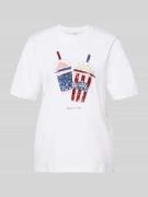 Only Regular Fit T-Shirt aus reiner Bio-Baumwolle Modell 'BURST' in We...