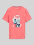Tom Tailor Regular Fit T-Shirt aus reiner Baumwolle in Pink, Größe L