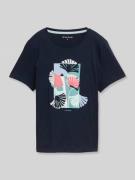 Tom Tailor Regular Fit T-Shirt aus reiner Baumwolle in Dunkelblau, Grö...