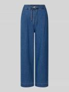 Christian Berg Woman Wide Leg Jeans aus Leinen-Baumwoll-Mix mit Bindeg...