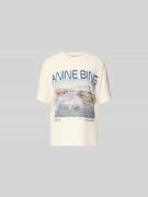 Anine Bing Regular Fit T-Shirt mit Logo-Print in Offwhite, Größe L
