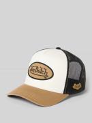 Von Dutch Trucker Cap mit Logo-Stitching in Beige, Größe 1