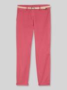 Tom Tailor Slim Fit Chino aus Baumwoll-Mix in Pink, Größe 34/32