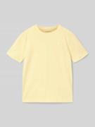 Calvin Klein Jeans Regular Fit T-Shirt aus reiner Baumwolle in Hellgel...