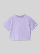 Calvin Klein Jeans Regular Fit T-Shirt aus reiner Baumwolle in Lavende...
