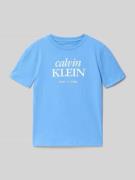 Calvin Klein Jeans Regular Fit T-Shirt aus reiner Baumwolle in Bleu, G...