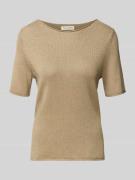 Marc O'Polo Regular Fit Pullover aus Baumwoll-Leinen-Mix in Beige, Grö...