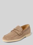 Carl Gross Loafer aus echtem Leder in Suede-Optik in Beige, Größe 41