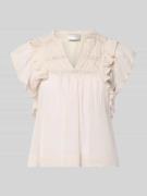 Neo Noir Bluse mit Volants Modell 'Jayla' in Beige, Größe 34