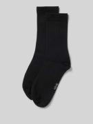 Snocks Socken mit elastischem Bund Modell 'Crew' im 2er-Pack in Black,...