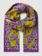 Marc Cain Schal aus Baumwoll-Seiden-Mix in Flieder, Größe 1