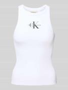 Calvin Klein Jeans Tanktop mit Label-Stitching und Rundhalsausschnitt ...
