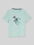 Tom Tailor Regular Fit T-Shirt aus reiner Baumwolle in Mint, Größe L