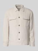 SELECTED HOMME Relaxed Fit Hemdjacke aus Leinen-Baumwoll-Mix Modell 'L...