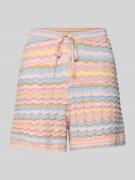 Jake*s Casual Bermudas mit elastischem Bund in Apricot, Größe L