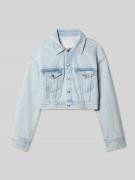 Calvin Klein Jeans Cropped Jeansjacke aus reiner Baumwolle in Hellblau...