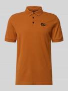 PME Legend Slim Fit Poloshirt mit Logo-Patch in Orange, Größe L