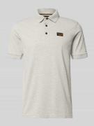 PME Legend Slim Fit Poloshirt mit Logo-Patch in Hellgrau, Größe L